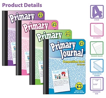 Foto 3 | Venta Internacional - Cuaderno Primario, Tapa Dura, 4 Nuevos Colores, Libreta Primaria, Grados K-2, 80 Hojas, 9.7
