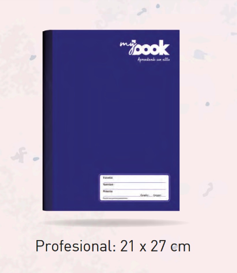 Foto 4 pulgar | 6 Cuadernos Cosido Profesional Mybook Multicolor Cuadro Grande 100 Hojas