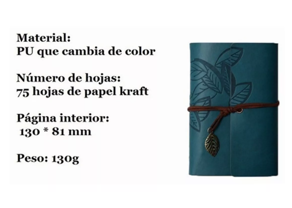 Foto 5 pulgar | Libreta Vintage Caqui