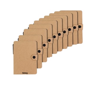 Foto 1 | Libreta Ecológica Con Notas Adhesivas Post It Y Pluma Belug, 10 Pz Color Caqui