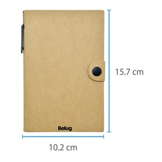 Foto 4 | Libreta Ecológica Con Notas Adhesivas Post It Y Pluma Belug, 10 Pz Color Caqui