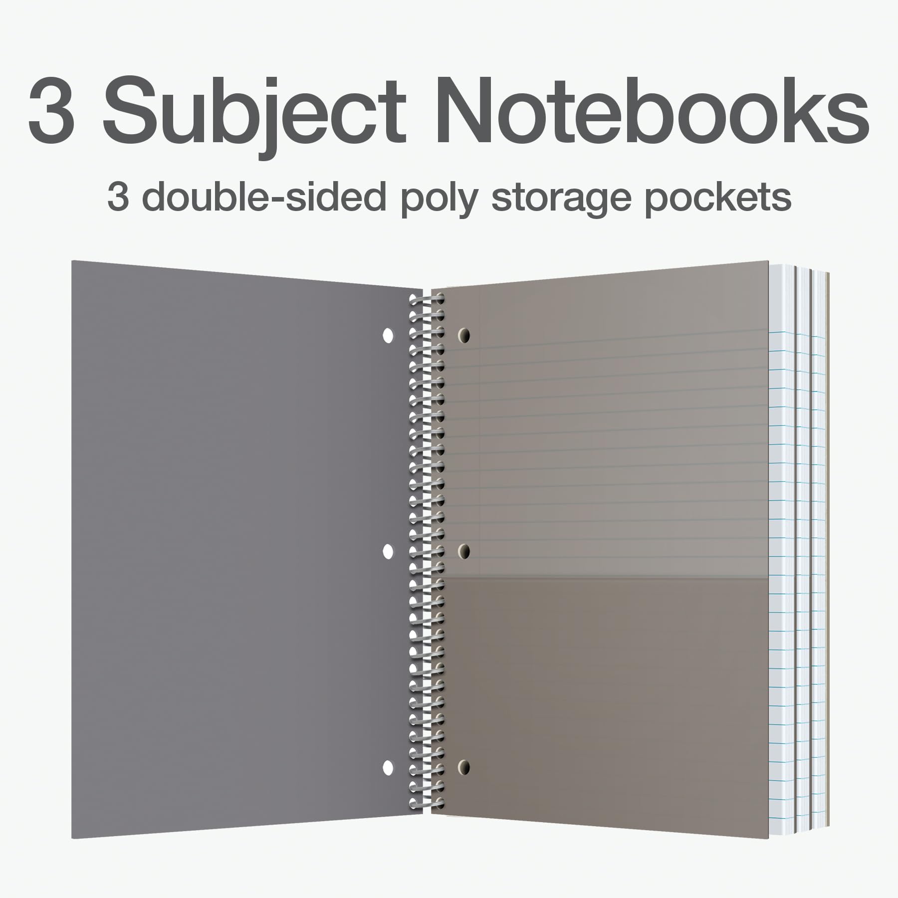 Foto 3 pulgar | Cuaderno Oxford Rayado 150 Hojas 3 Piezas