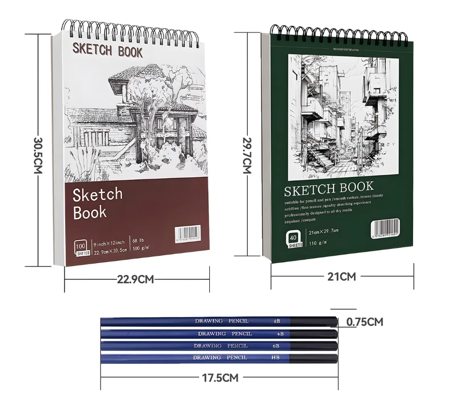 Foto 2 | Cuaderno Xtellar A4+ De Boceto Y Dibujo 280 Páginas Blank Sketchbook