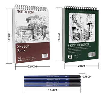 Foto 2 | Cuaderno Xtellar A4+ De Boceto Y Dibujo 280 Páginas Blank Sketchbook