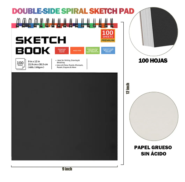 Foto 4 pulgar | Cuaderno Xtellar A4 De Boceto Y Dibujo Blank Sketchbook