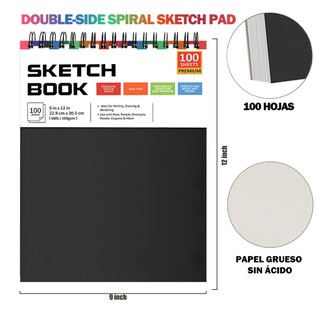 Foto 3 | Cuaderno Xtellar A4 De Boceto Y Dibujo Blank Sketchbook