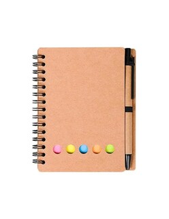 Foto 3 | Libreta Ecológica Con Notas Adheribles 12 Piezas Marrón + Gratis Termo Güish De Regalo