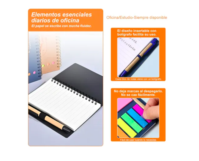 Foto 3 | Libreta Ecológica Xtellar Con Notas Adheribles  12 Piezas