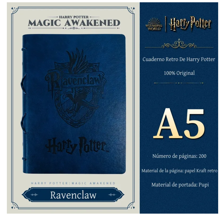 Foto 3 pulgar | Cuaderno Retro De Harry Potter - A5 200 Páginas  Original