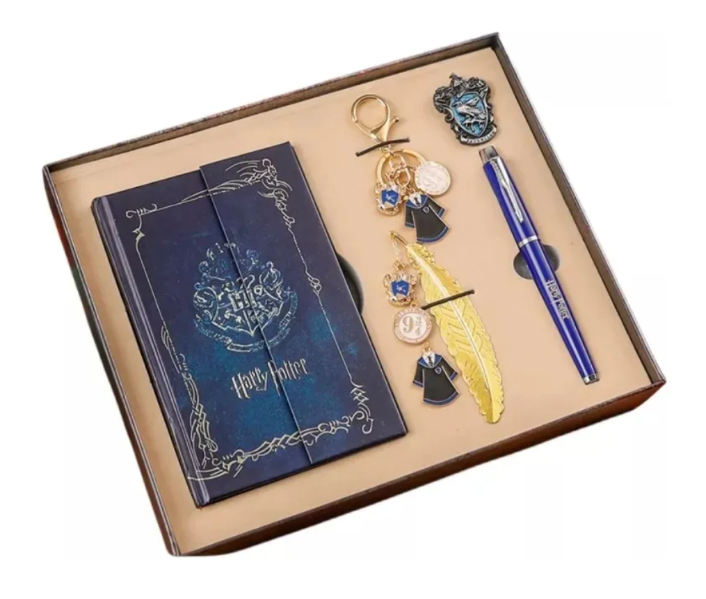 Foto 2 pulgar | Estilo Retro De Cuaderno Con Cierre Magnético Azul