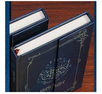 Foto 3 | Estilo Retro De Cuaderno Con Cierre Magnético Azul