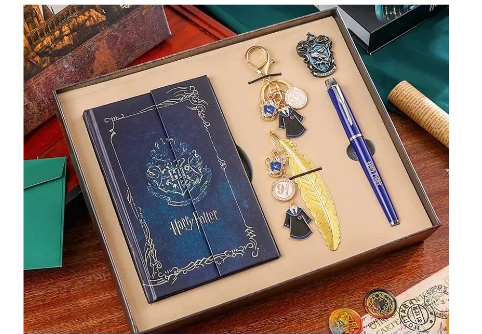 Foto 5 pulgar | Estilo Retro De Cuaderno Con Cierre Magnético Azul