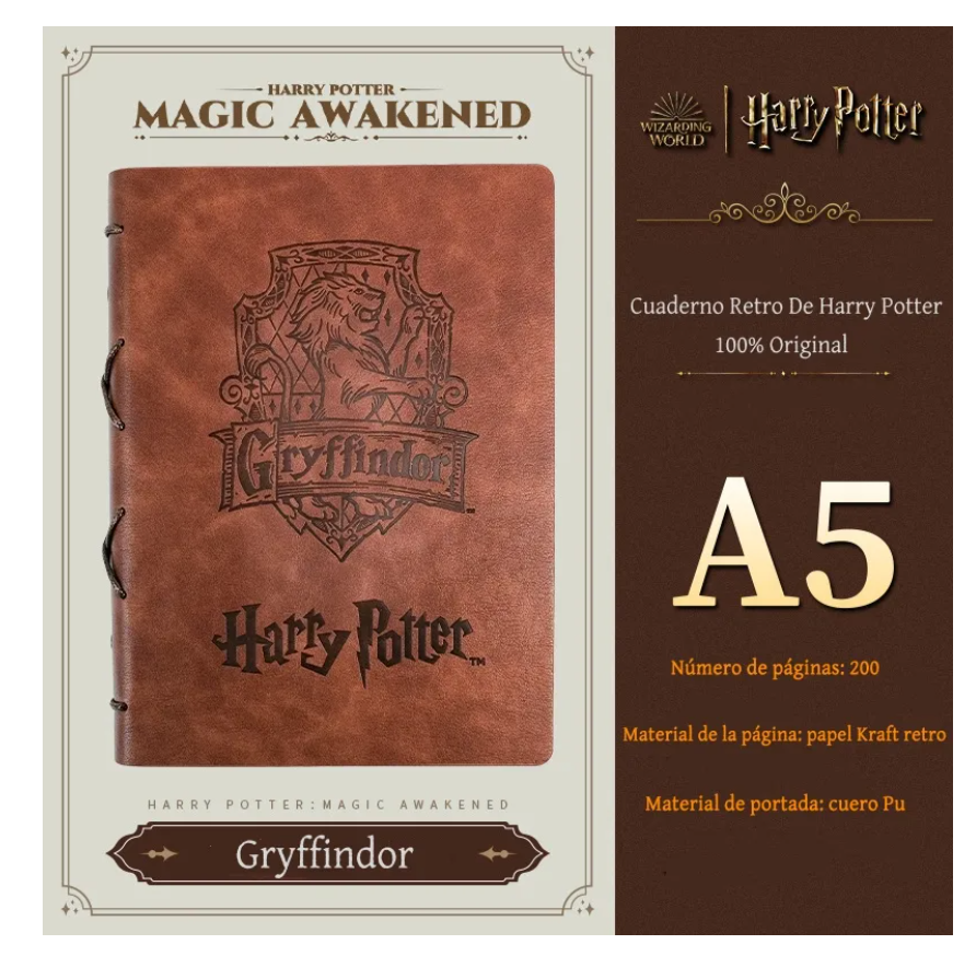 Foto 5 pulgar | Cuaderno Retro De Harry Potter - A5 200 Páginas  Original