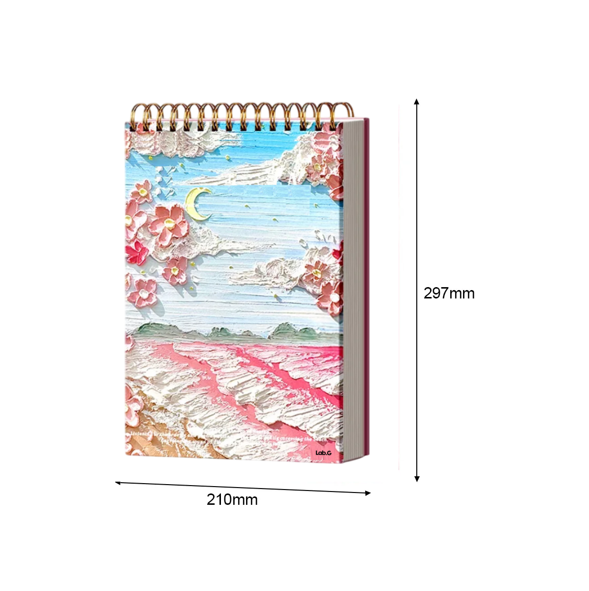 Foto 2 | 2pcs A4 Cuaderno  Lab.g De Dibujo 240p Con Lámina Gruesa Rosa Palido