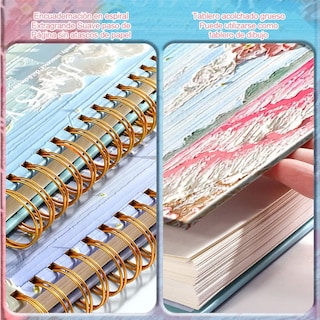 Foto 3 | 2pcs A4 Cuaderno Belug De Dibujo 240p Con Lámina Gruesa Rosa Palido