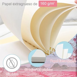 Foto 4 | 2pcs A4 Cuaderno Belug De Dibujo 240p Con Lámina Gruesa Rosa Palido