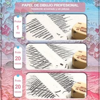 Foto 5 | 2pcs A4 Cuaderno Belug De Dibujo 240p Con Lámina Gruesa Rosa Palido