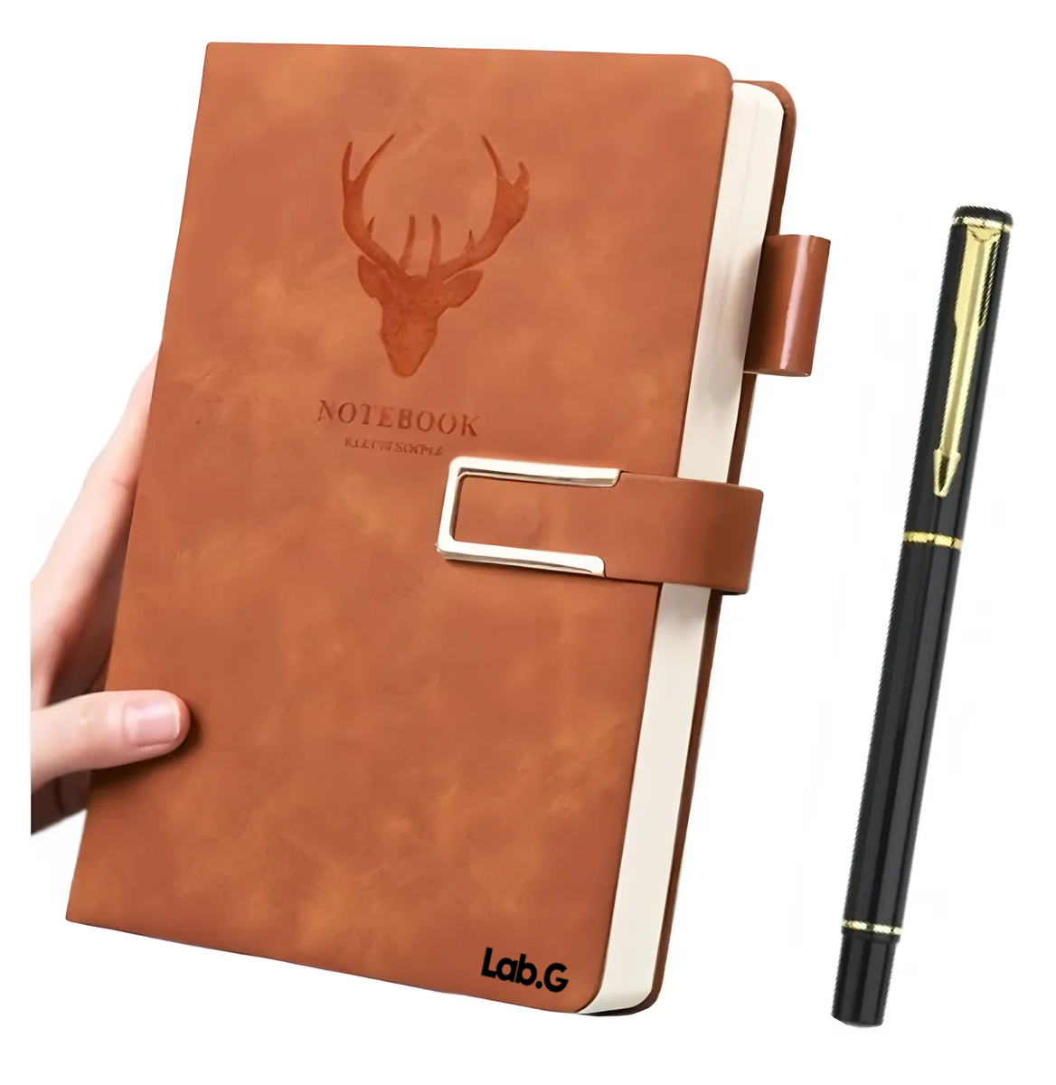 Foto 5 pulgar | Cuaderno Libreta A5 Notebook Regalo Pluma Marron