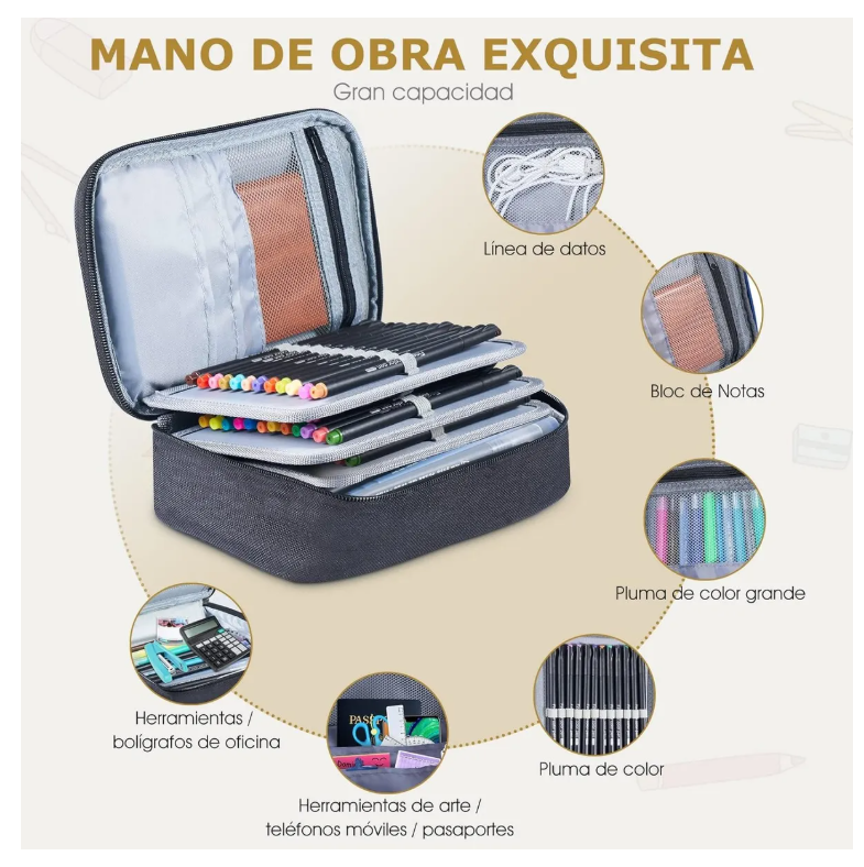 Foto 5 pulgar | Estuche Para Lapices 72 Ranuras Lapiceras Organizadoras