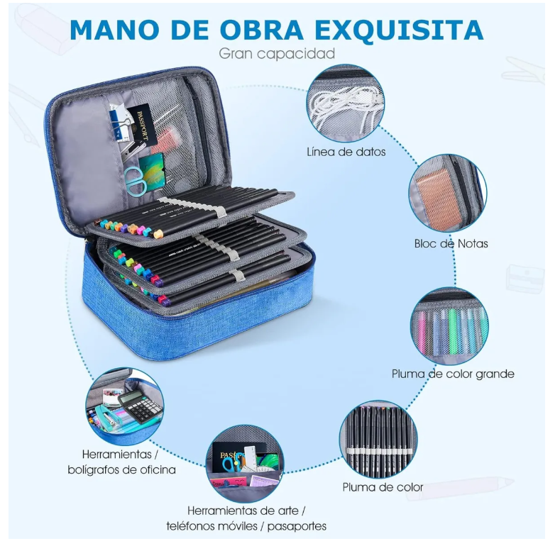 Foto 5 pulgar | Estuche Para Lapices 72 Ranuras Lapiceras Organizadoras