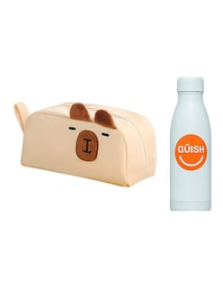 Foto 1 | Lapicera De Gran Capacidad Estuche Organizador Beige + Gratis Termo Güish De Regalo