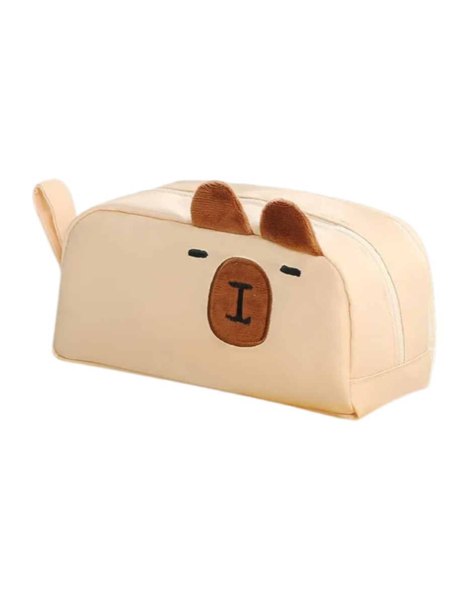 Foto 3 pulgar | Lapicera De Gran Capacidad Estuche Organizador Beige + Gratis Termo Güish De Regalo
