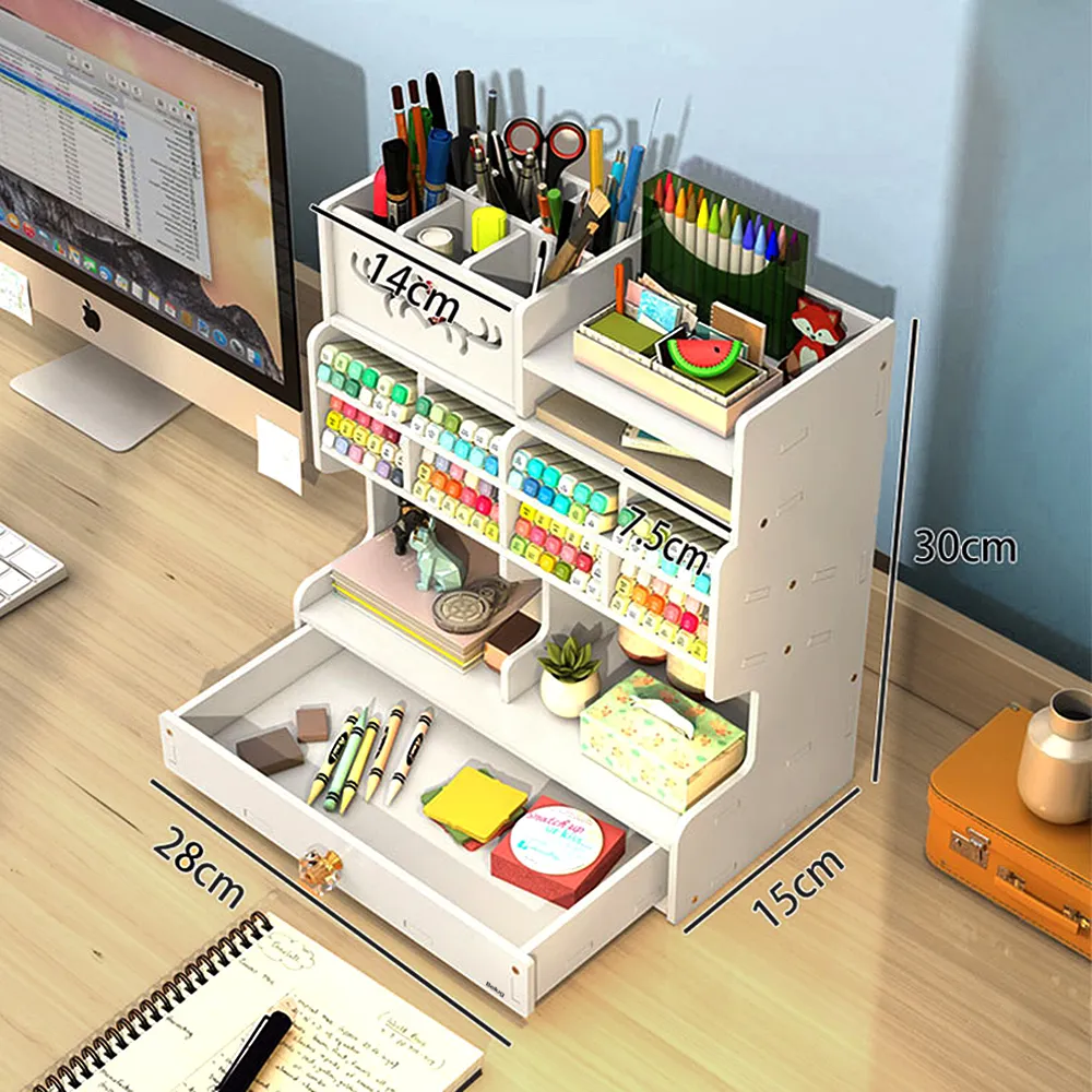Foto 5 | Estuche Para Lápices Belug  Hogar Lapiceras Organizador C /cajones Blanco