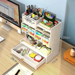 Foto 5 | Estuche Para Lápices Belug Hogar Lapiceras Organizador C /cajones Blanco