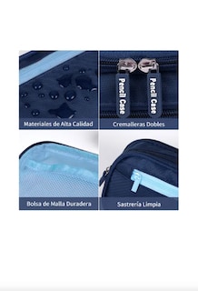 Foto 4 | Estuche Para Lapices Xtellar De Gran Capacidad Estuches Escolares Color Azul