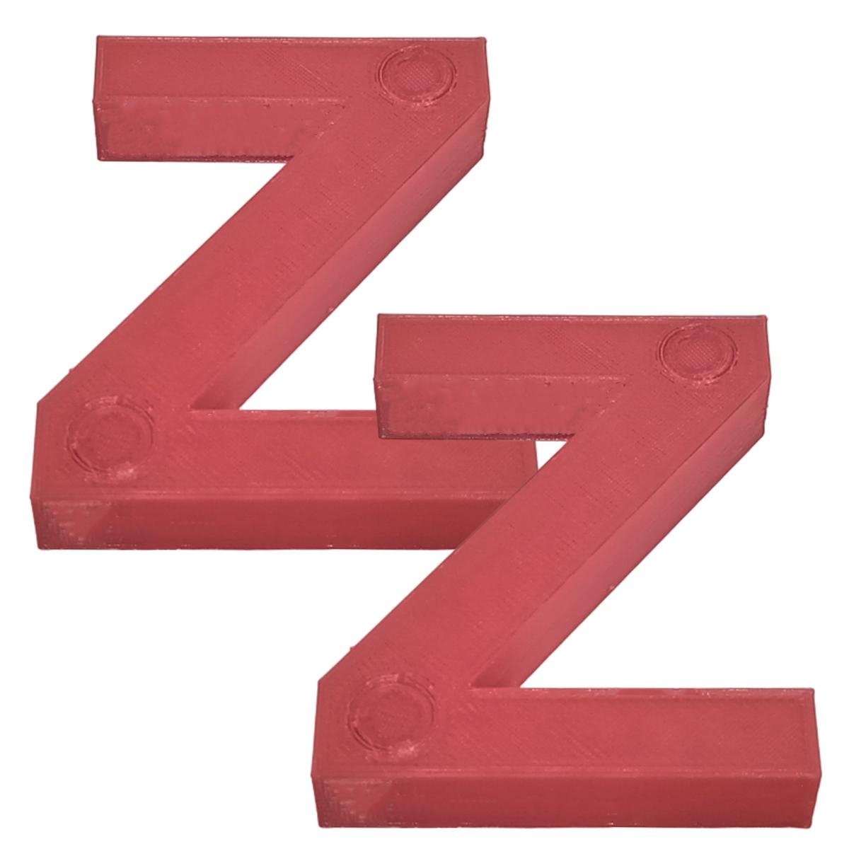 Letras 3D Art Mxafd-166 2 Piezas Rojo