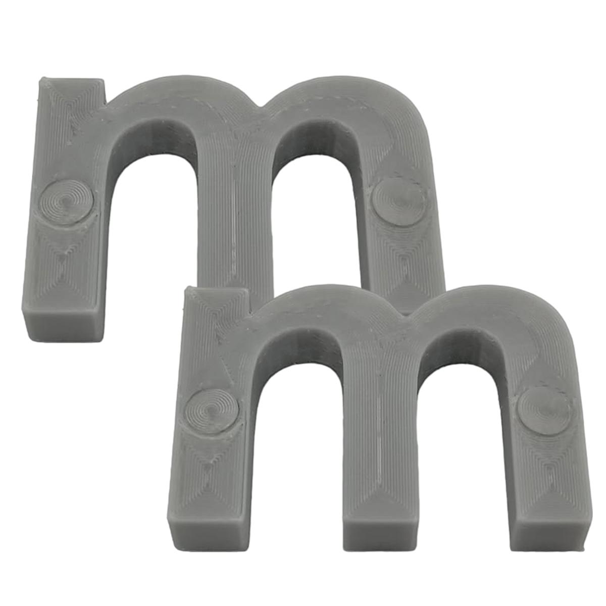 Letras 3D Art Mxafy-088 2 Piezas Gray