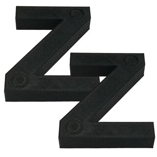 Foto 1 | Alfabeto de Aprendizaje 3D Art Negro Alta Calidad 2 Piezas