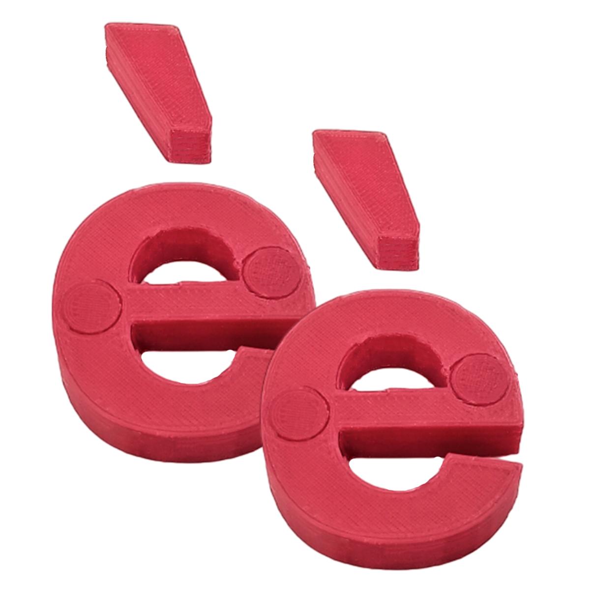 Foto 2 pulgar | Letras Decorativa Creativas 3d3d Art Mxafd-040 2 Piezas Rojas