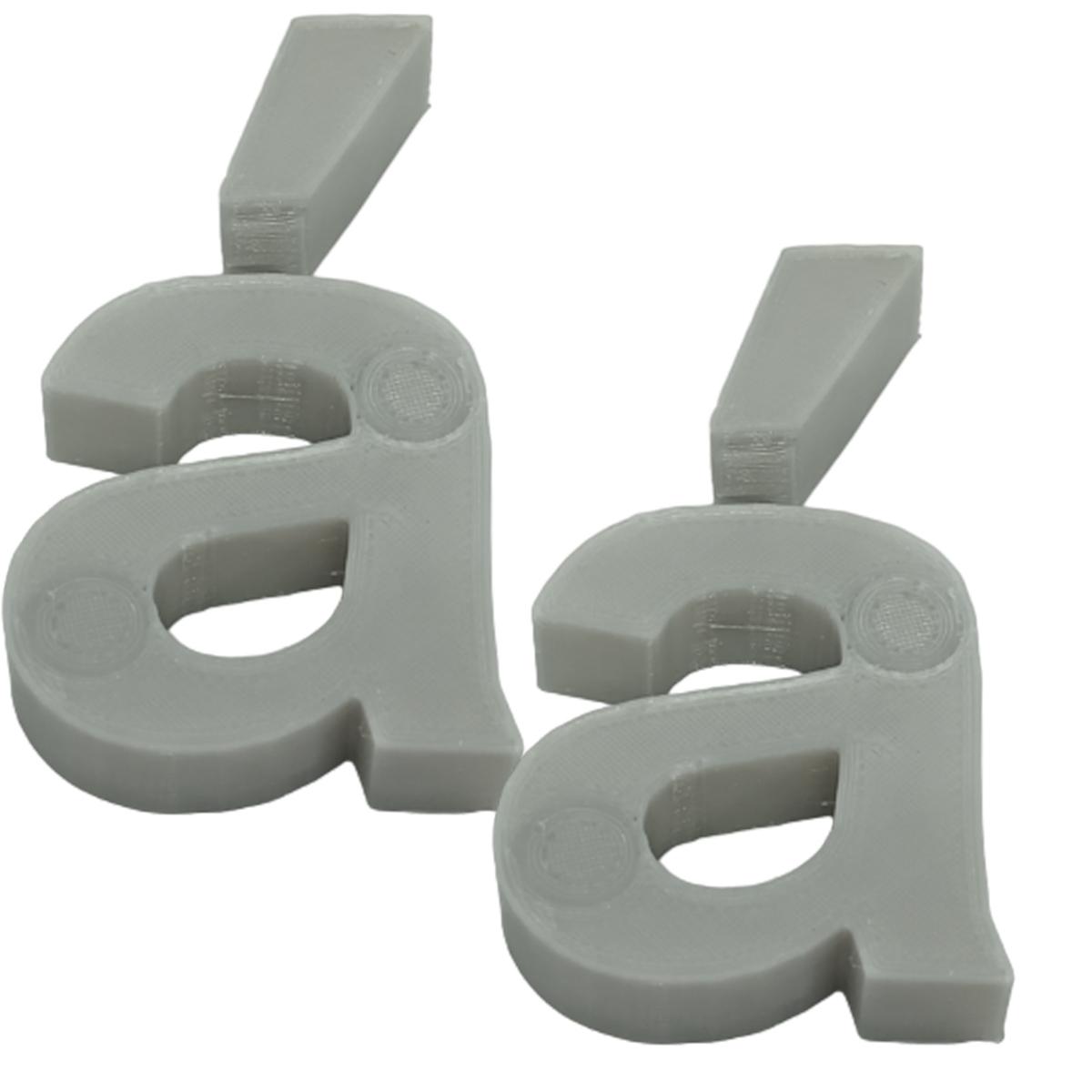 Foto 2 pulgar | Letras Decorativa Profesionales 3d3d Art Mxafy-012 2 Piezas Gris