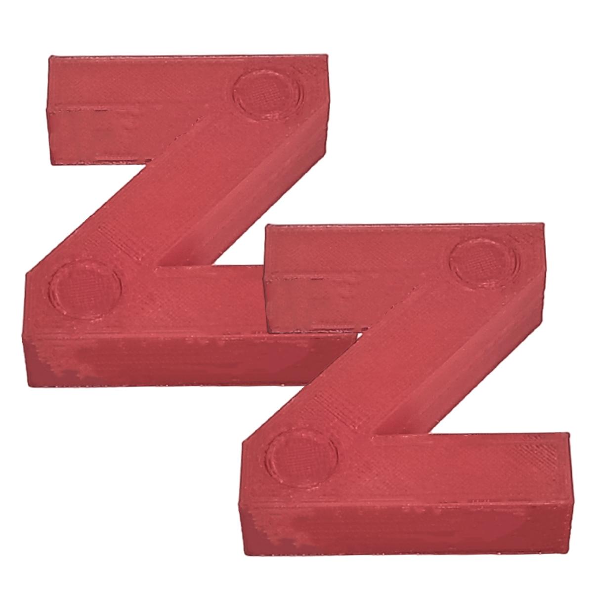 Letras 3D Art Mxafd-168 2 Piezas Rojo