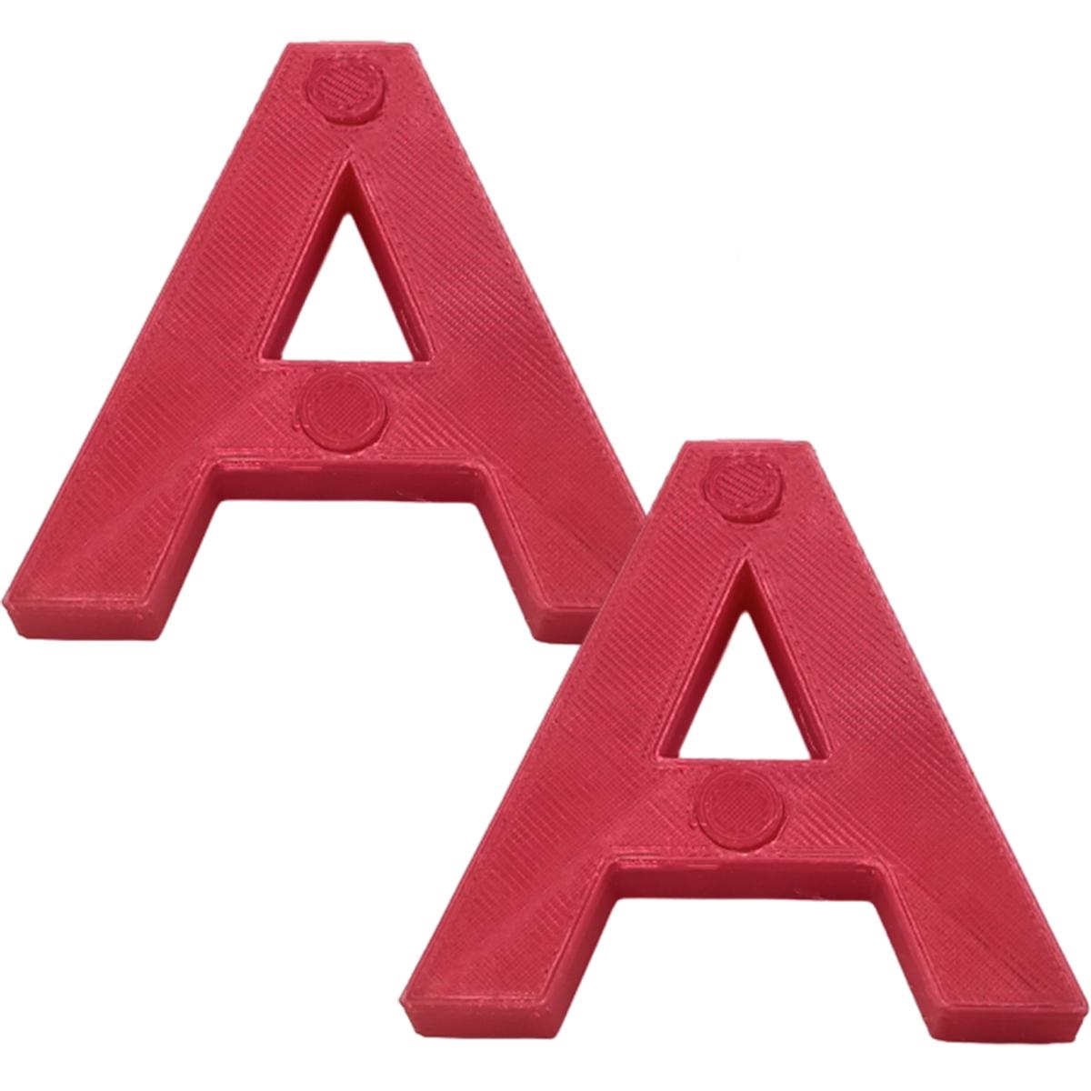 Abecedario Para Casa3d Art Mxafd-002 2 Piezas Rojo