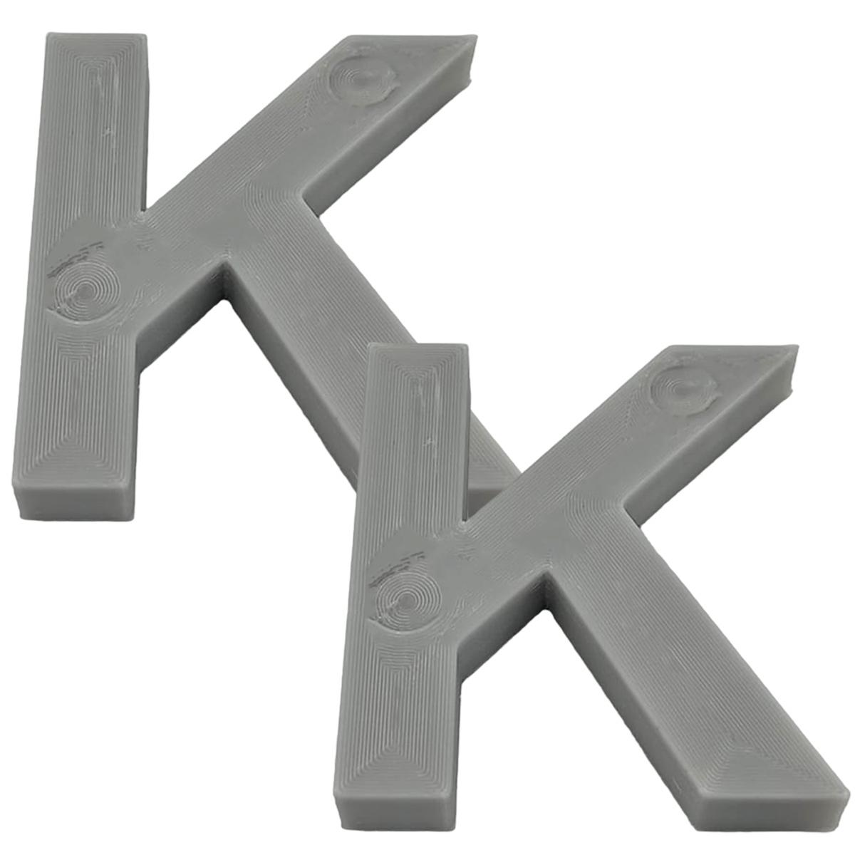 Foto 2 pulgar | Letras Elegantes Creative 3D Art 2 Piezas Gris
