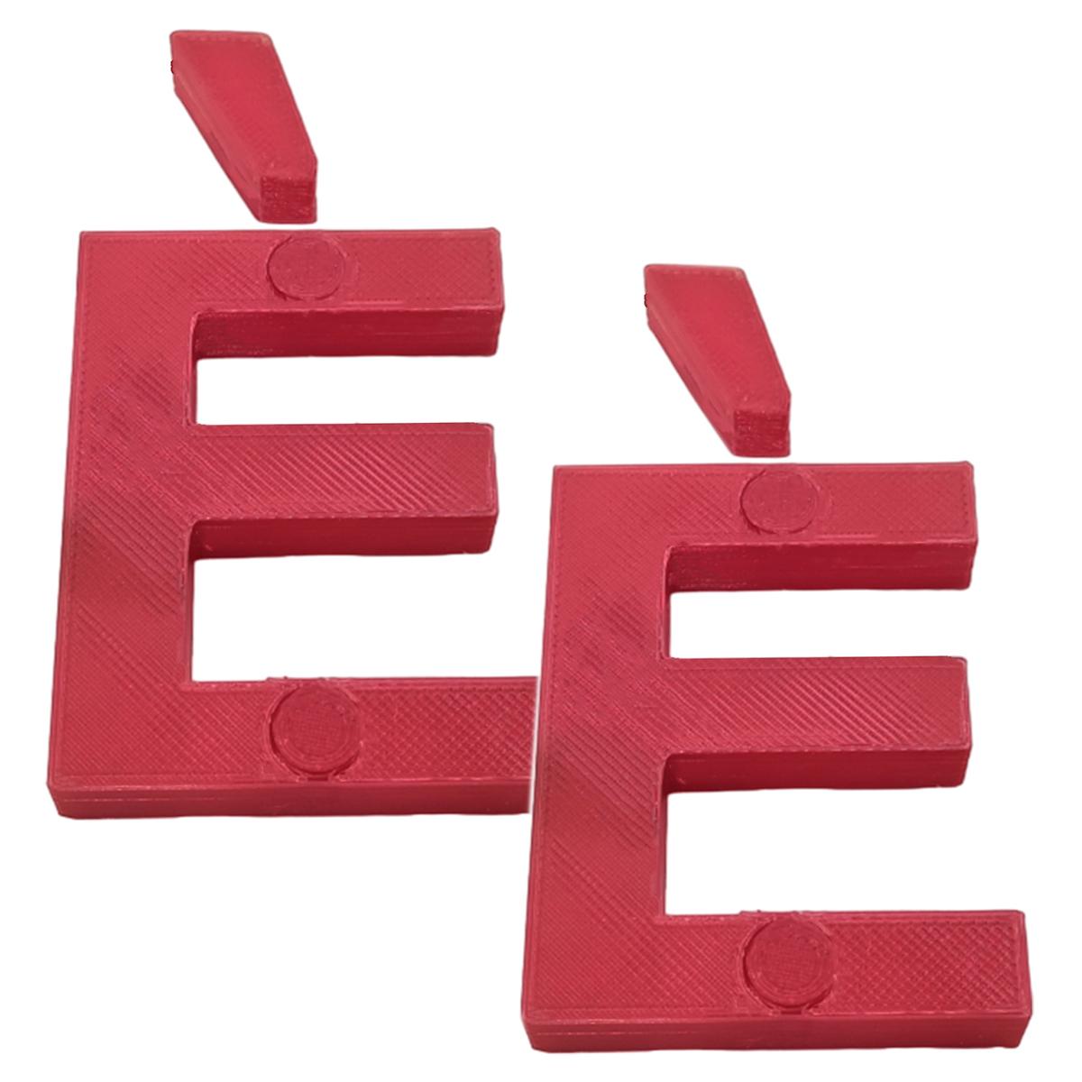 Letras 3D Art Mxafd-032 2 Piezas Rojo