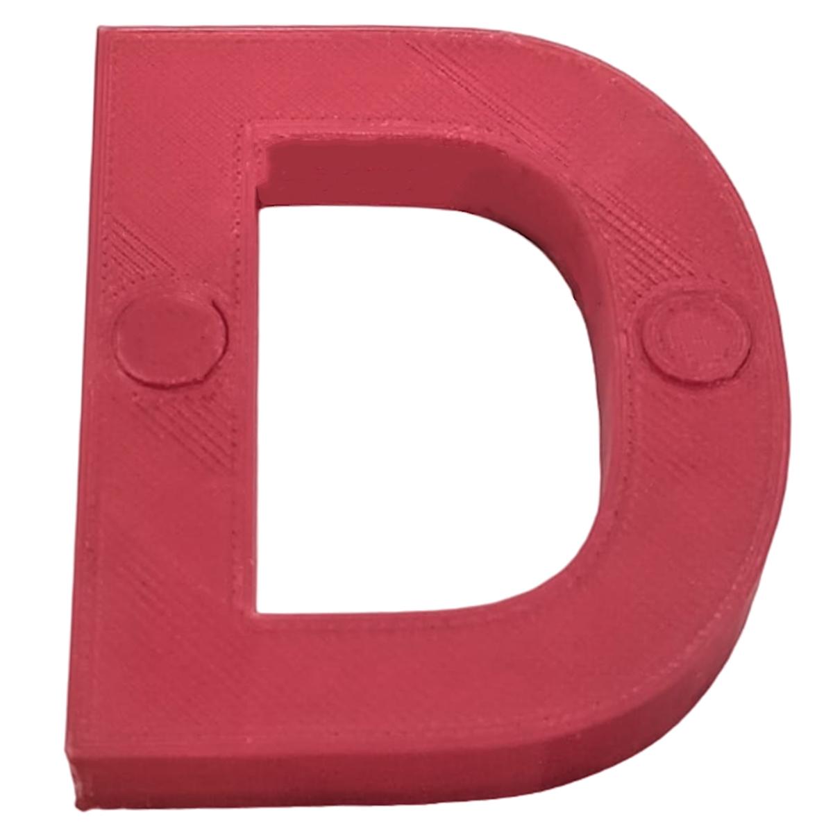 Letras 3D Art Mxafd-025 1 Pieza Rojo