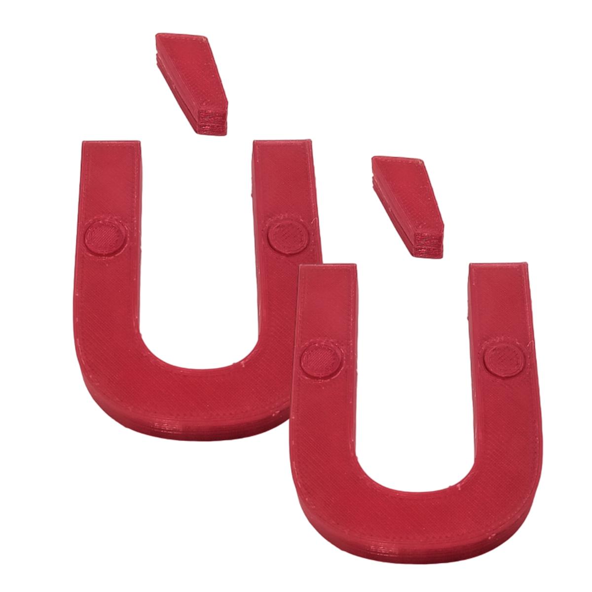 Letras 3D Art Mxafd-136 2 Piezas Rojo