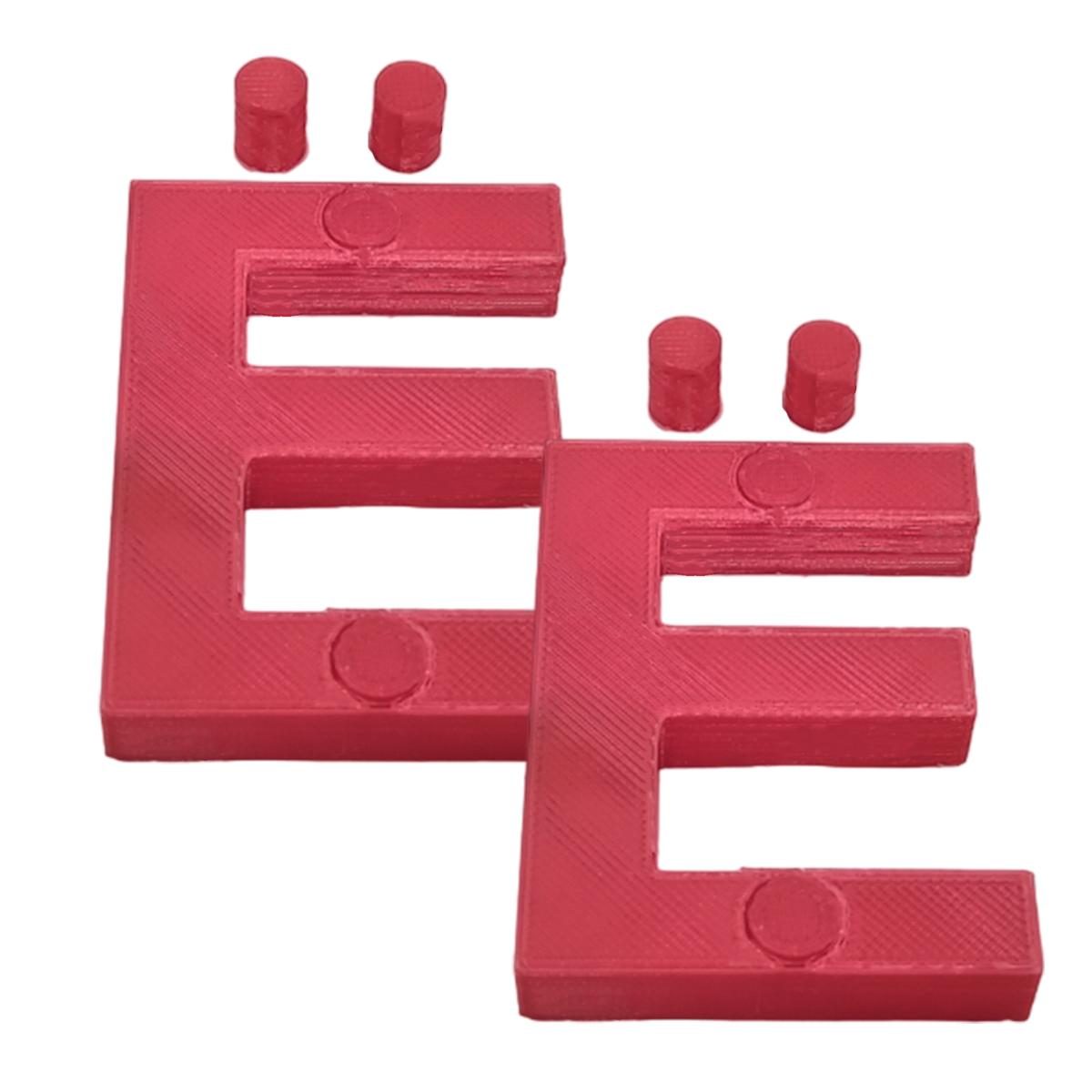 Letras 3D Art Mxafd-036 2 Piezas Rojo