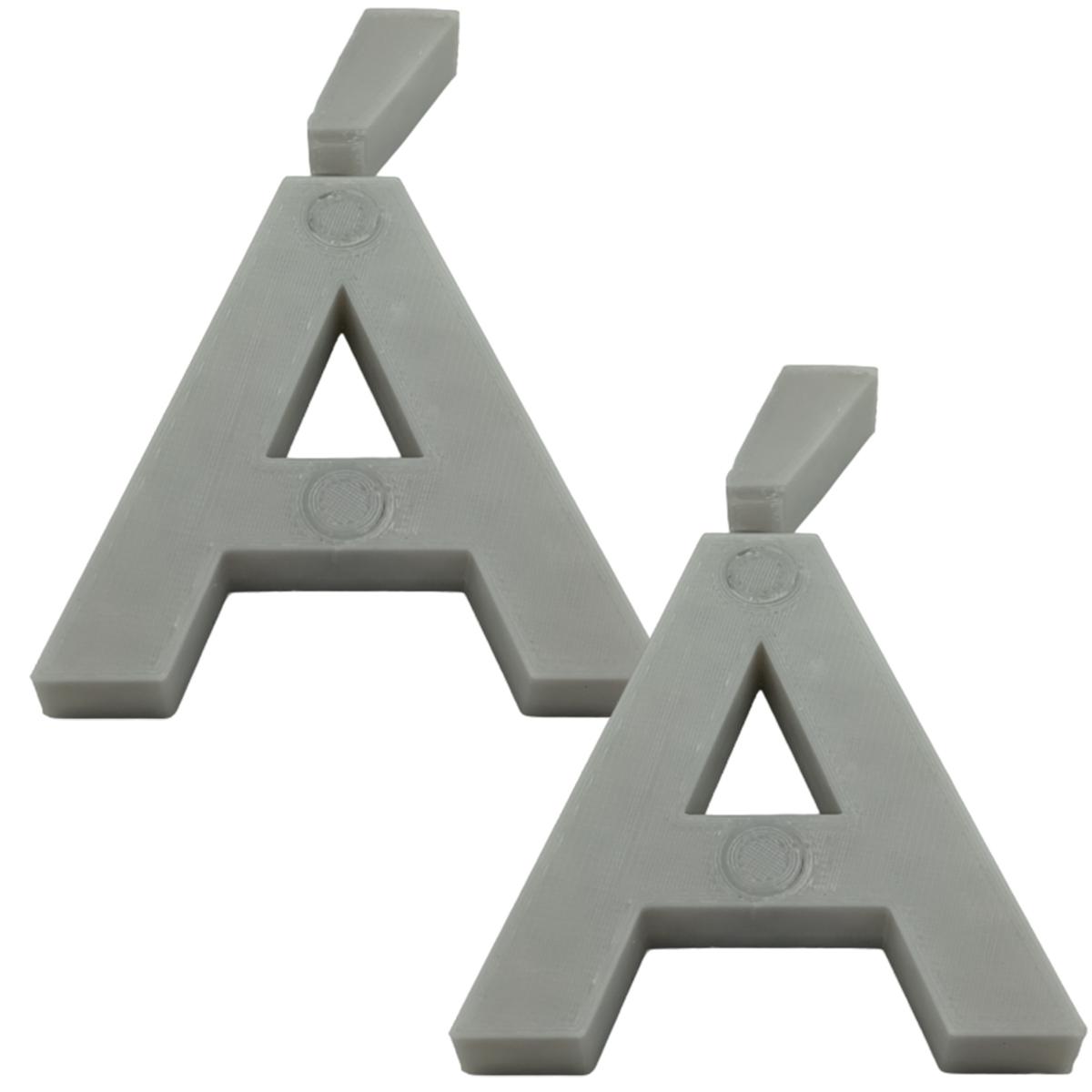 Letras 3d Art Mxafy-004 2 Piezas Grises