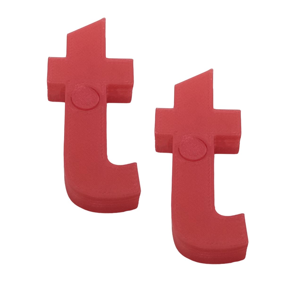 Letras 3D Art Mxafd-132  2 Piezas Rojo