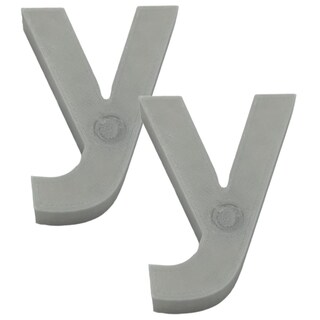 Foto 2 | Letras Decorativas para Pared 3D Art MXAFY-164 2 Piezas Gris