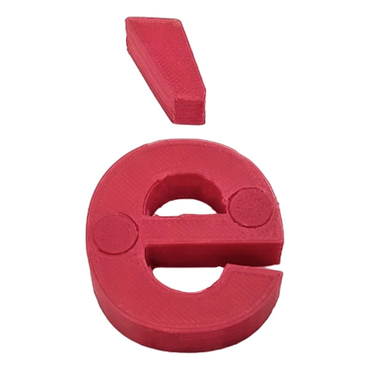 Letra 3d Art Mxafd-039 1 Pieza Rojo