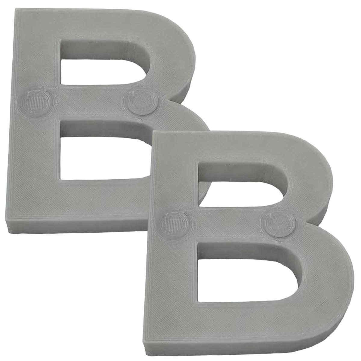 Letras Elegantes En 3d Escuelas3d Art Mxafy-018 2 Piezas Gris