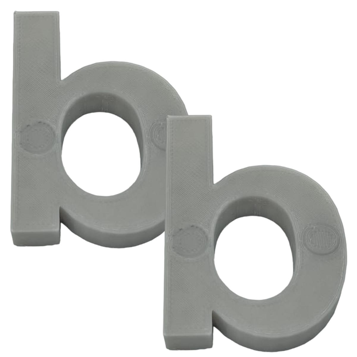 Letras Elegantes En 3d Creativas3d Art Mxafy-020 2 Piezas Gris