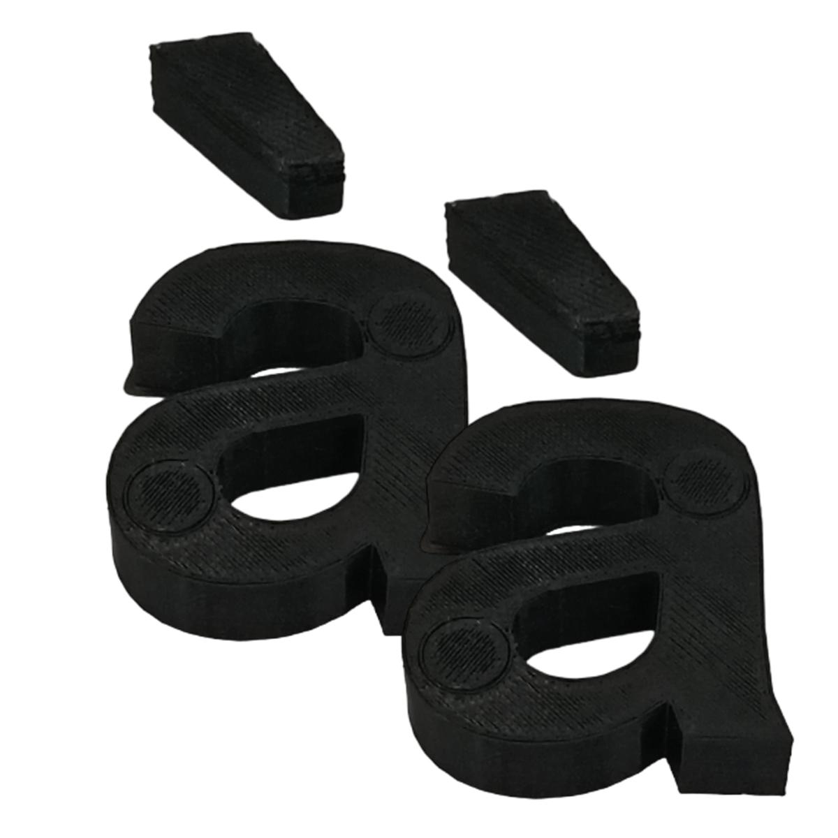 Foto 2 pulgar | Letras Decorativa Profesionales 3d3d Art Mxafb-014 2 Piezas Negro