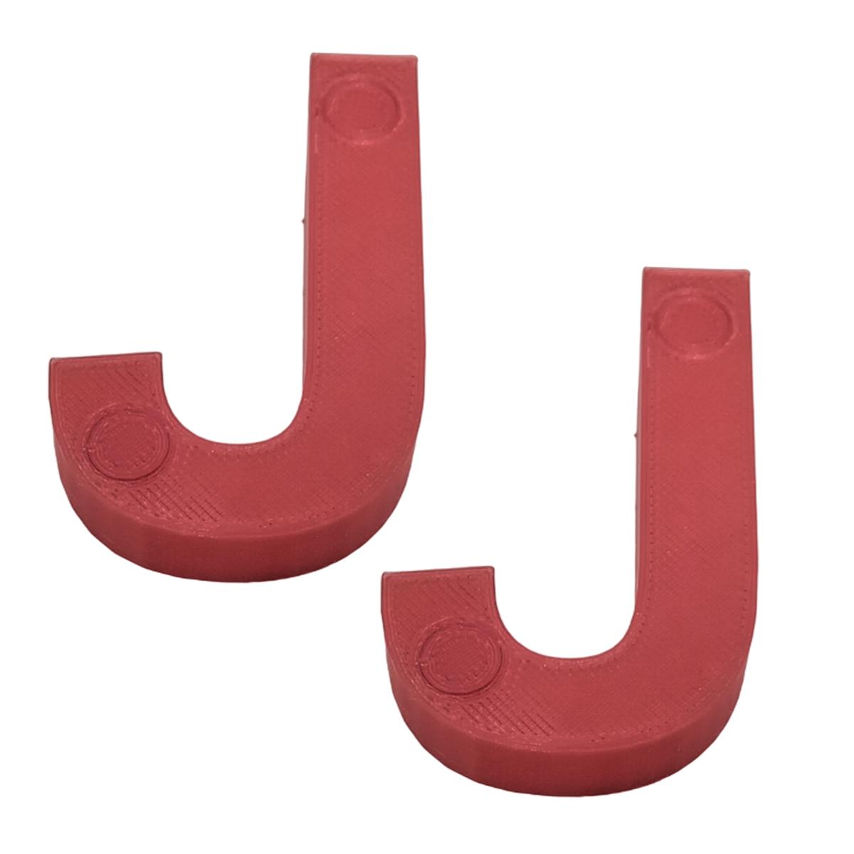 Letras J 3D Art Rojas 2 Piezas