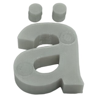 Foto 2 | Letras Decorativa Para Aprendizaje3d Art Mxafy-015 1 Pieza Gris